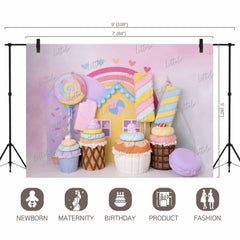 LB0767 Birthday Desert Decor Backdrop