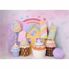 LB0767 Birthday Desert Decor Backdrop