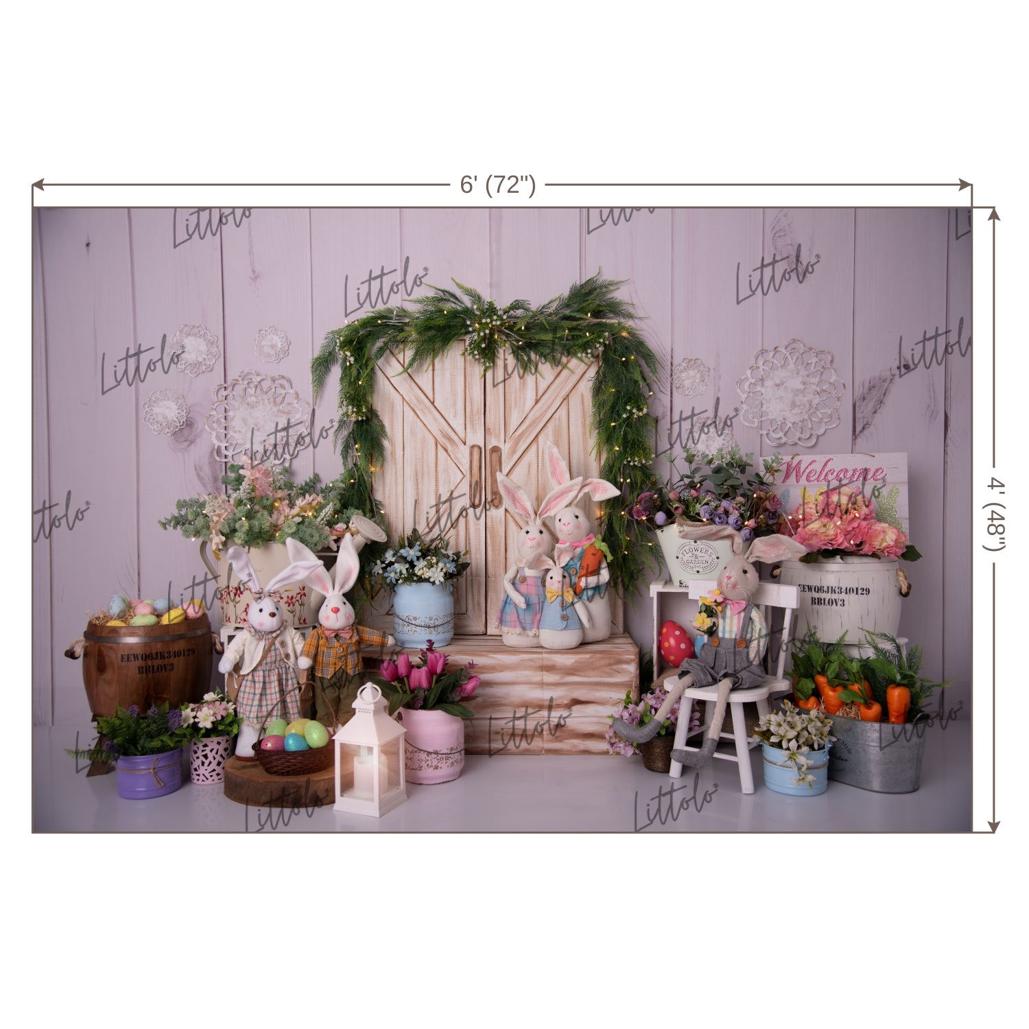 LB0781 Easter Doorway Backdrop