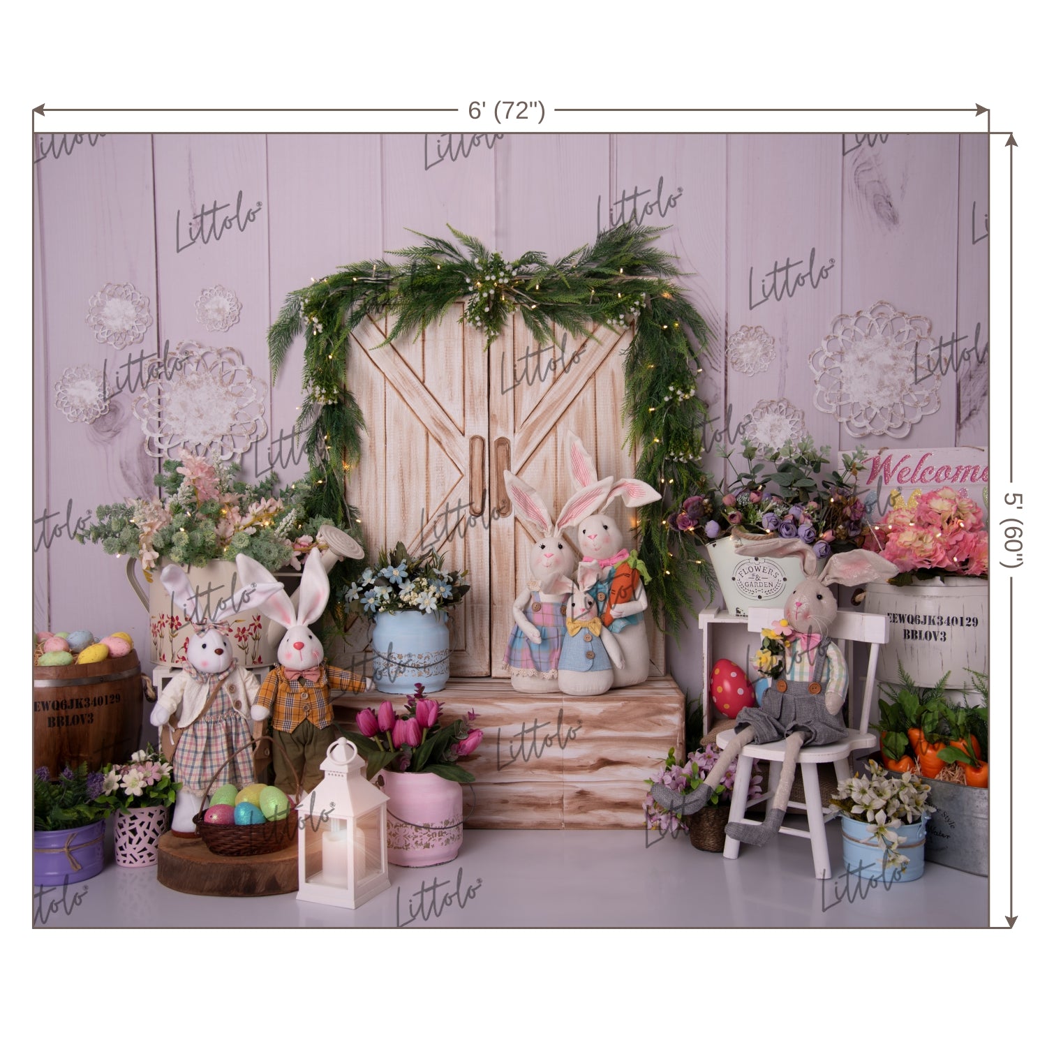 LB0781 Easter Doorway Backdrop