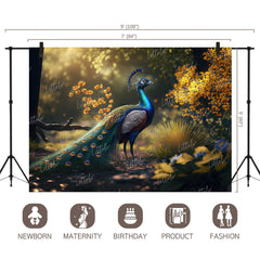 LB0792 Feather Krishna Backdrop