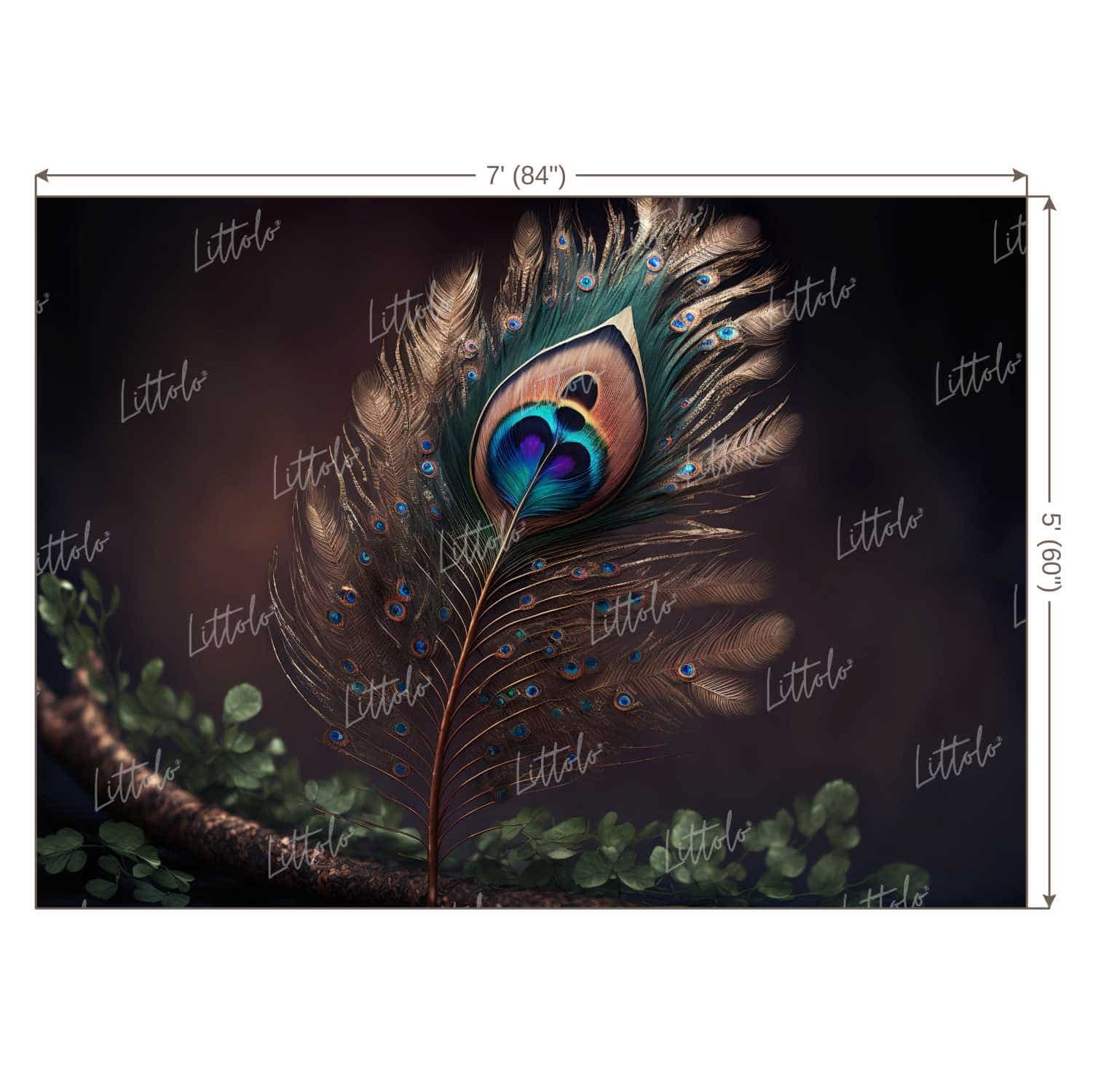 LB0795 Feather Krishna Backdrop