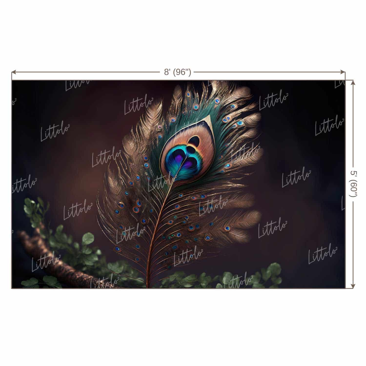 LB0795 Feather Krishna Backdrop