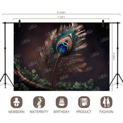 LB0795 Feather Krishna Backdrop