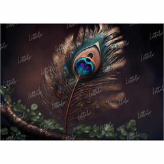 LB0795 Feather Krishna Backdrop