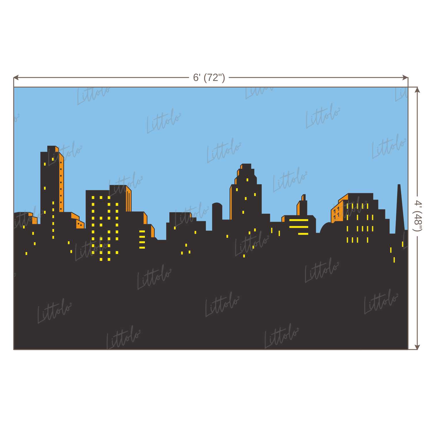 LB0796 Superhero Cartoon Backdrop