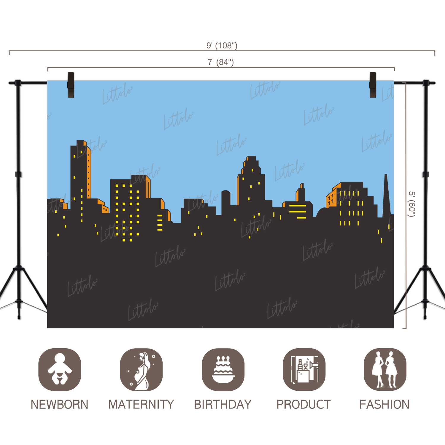 LB0796 Superhero Cartoon Backdrop