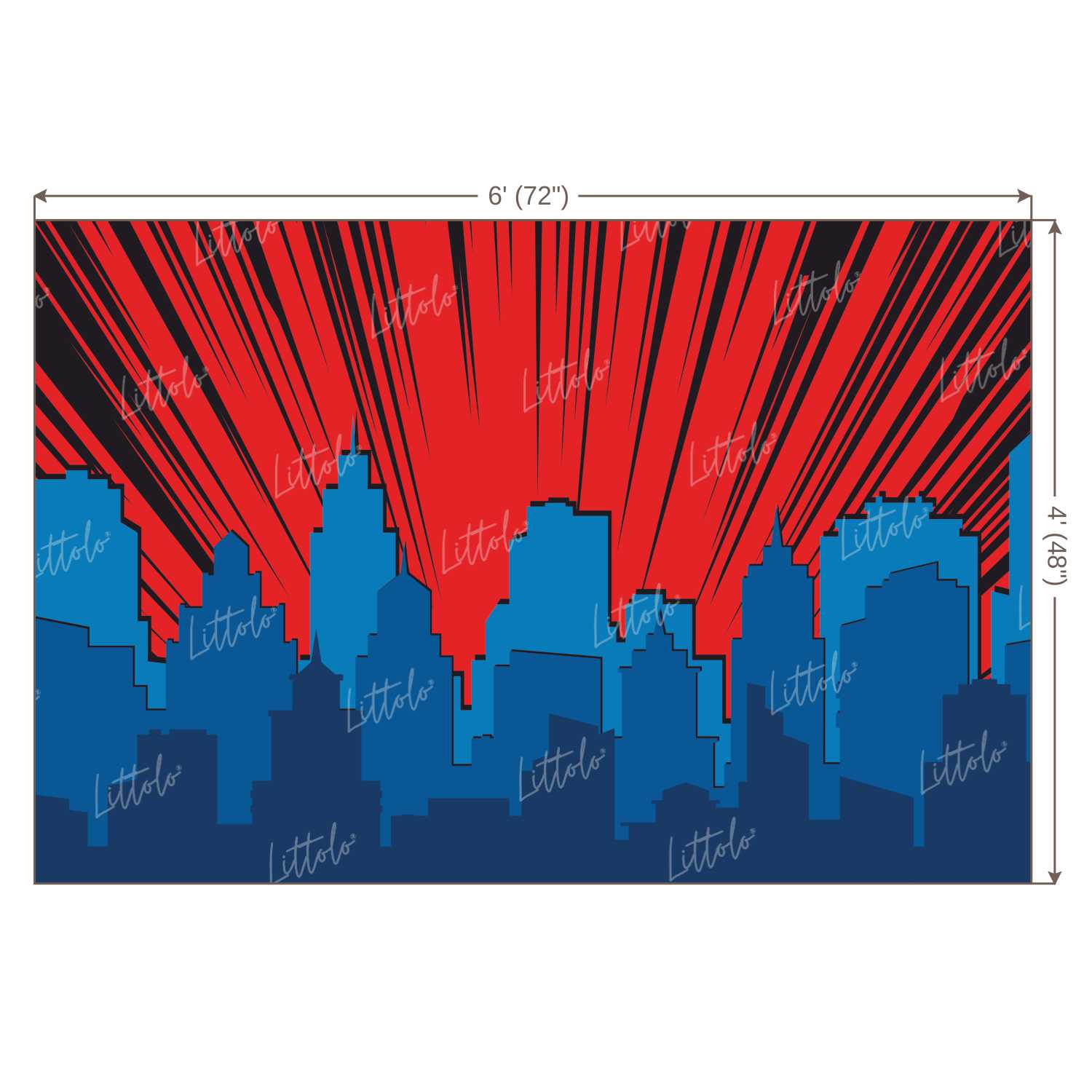 LB0798 Superhero Cartoon Backdrop