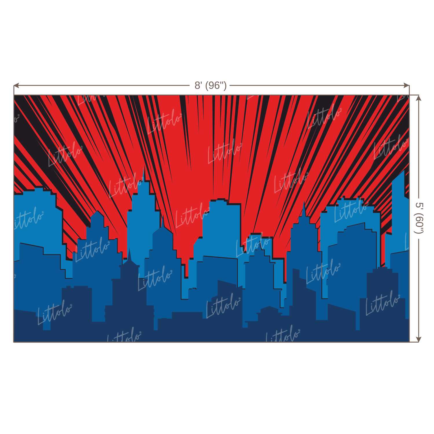 LB0798 Superhero Cartoon Backdrop