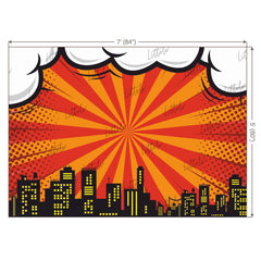 LB0799 Superhero Cartoon Backdrop