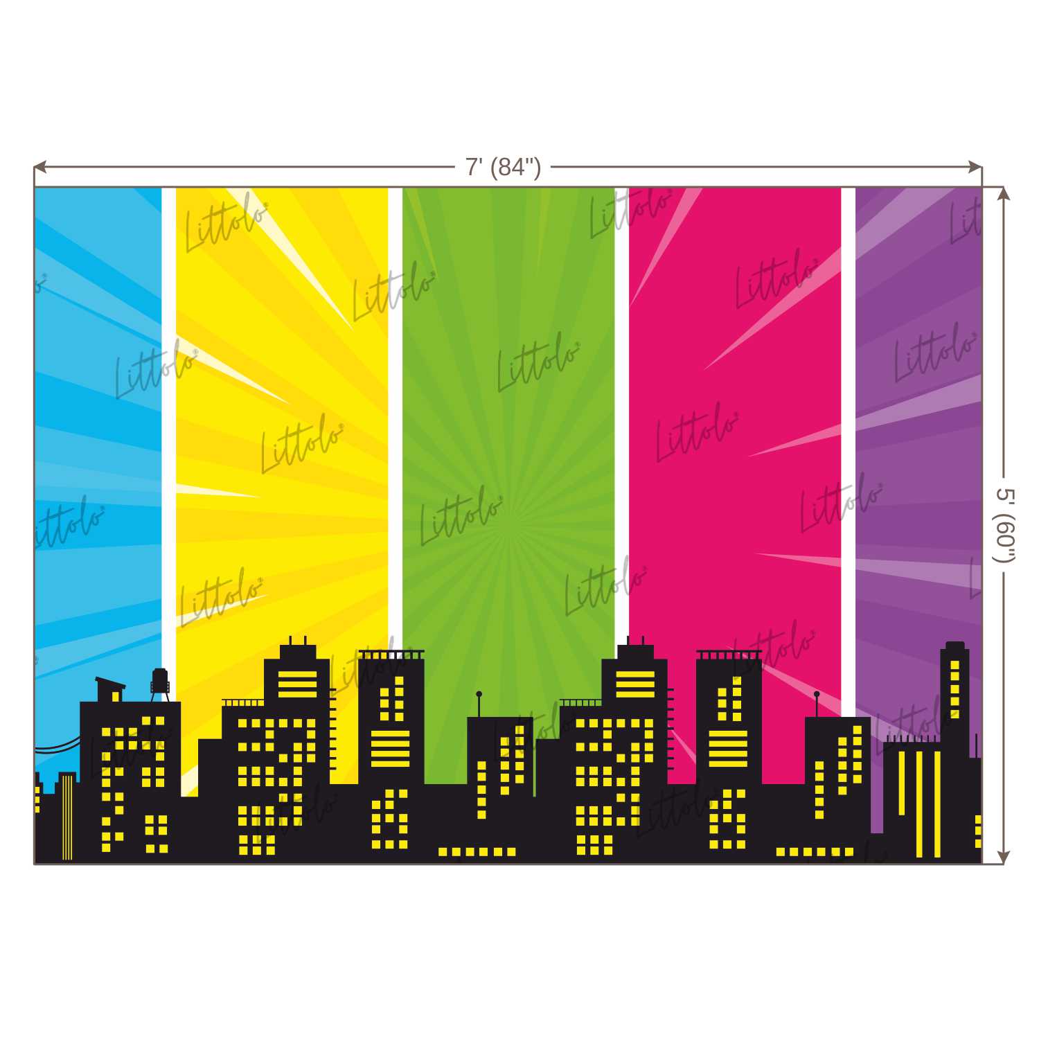 LB0800 Superhero Cartoon Backdrop