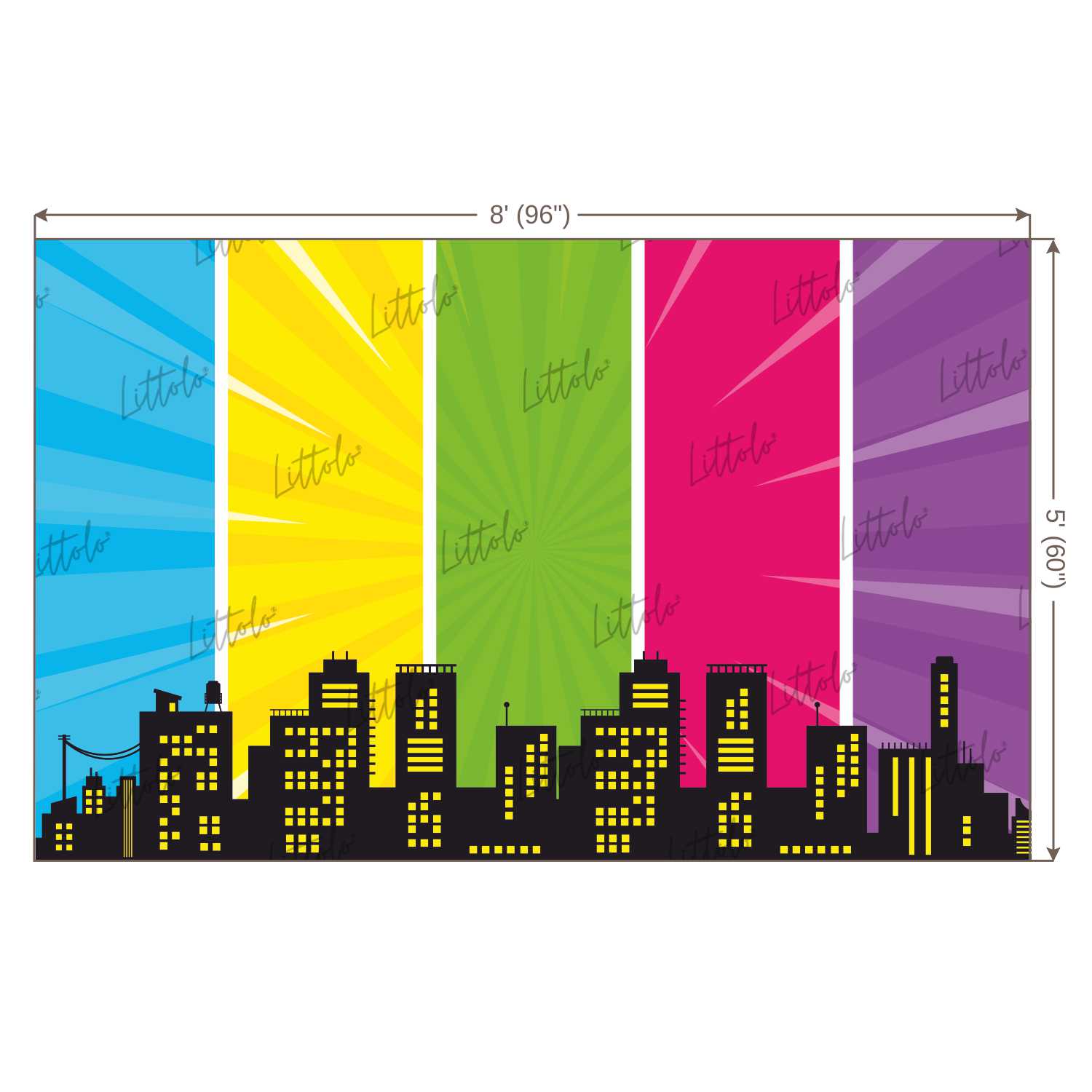 LB0800 Superhero Cartoon Backdrop