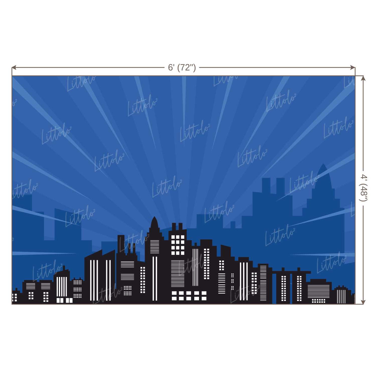 LB0801 Superhero Cartoon Backdrop