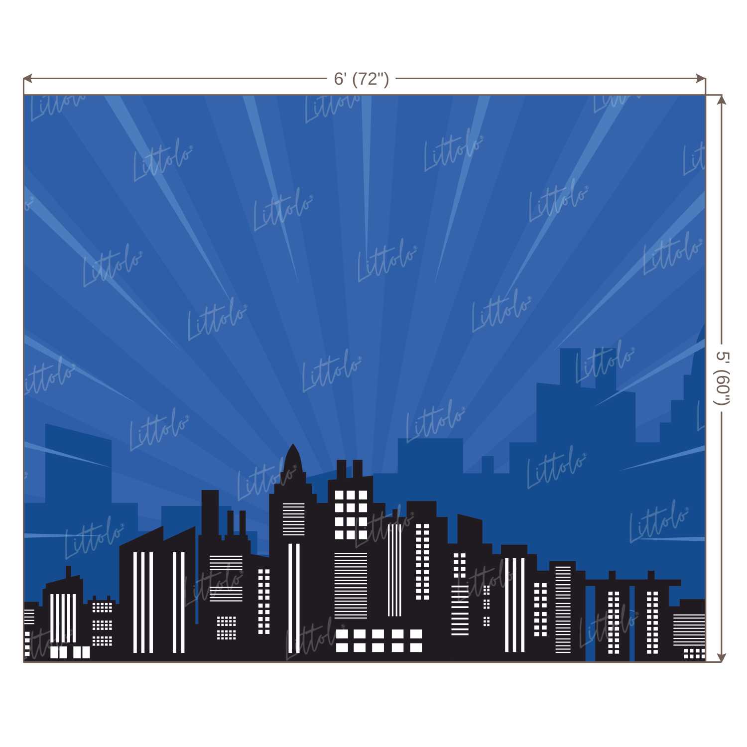 LB0801 Superhero Cartoon Backdrop