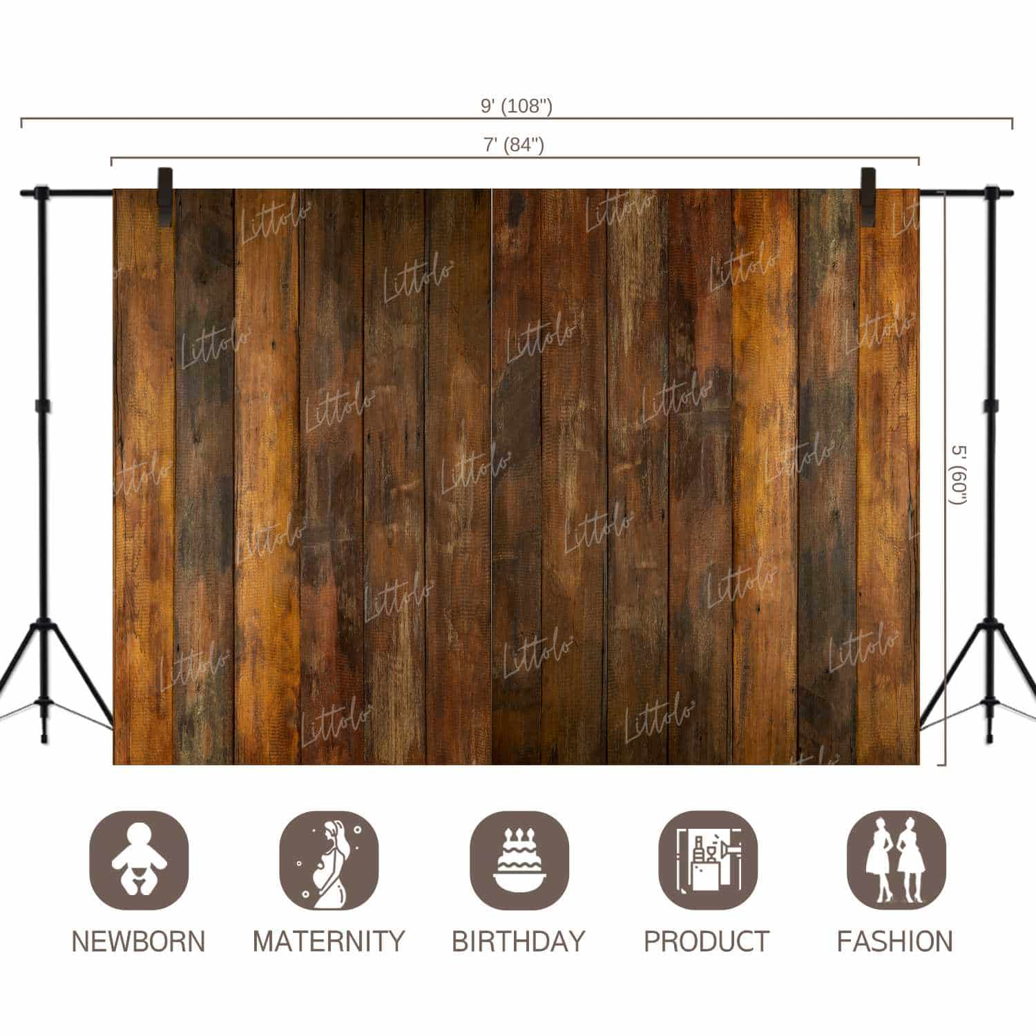 LB0803 Rustic Plank Backdrop