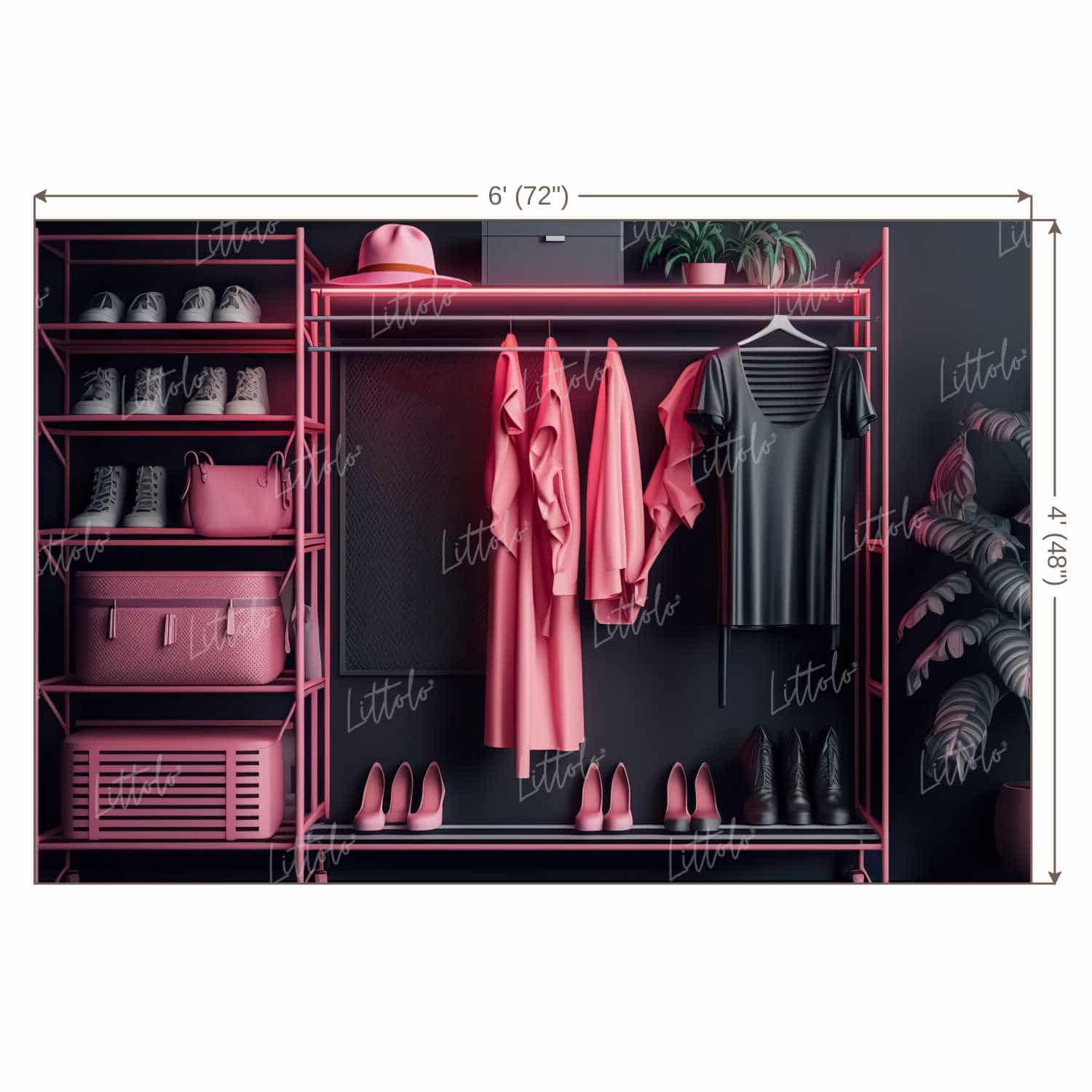 LB0804 Fashion Wardrobe Closet Backdrop