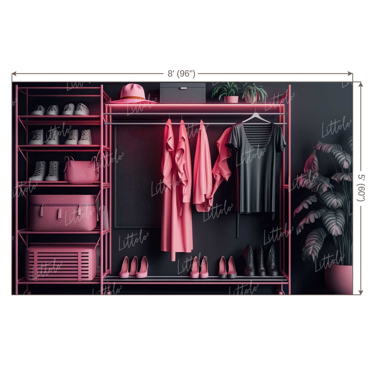 LB0804 Fashion Wardrobe Closet Backdrop