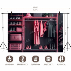 LB0804 Fashion Wardrobe Closet Backdrop