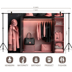 LB0806 Fashion Wardrobe Closet Backdrop