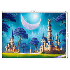 LB0812 Fairytale Princess Prince Castle Backdrop