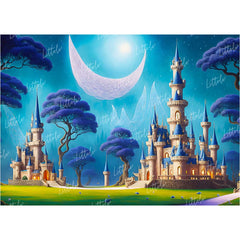 LB0812 Fairytale Princess Prince Castle Backdrop