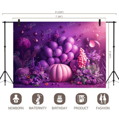 LB0815 Balloons Garland Floral Backdrop