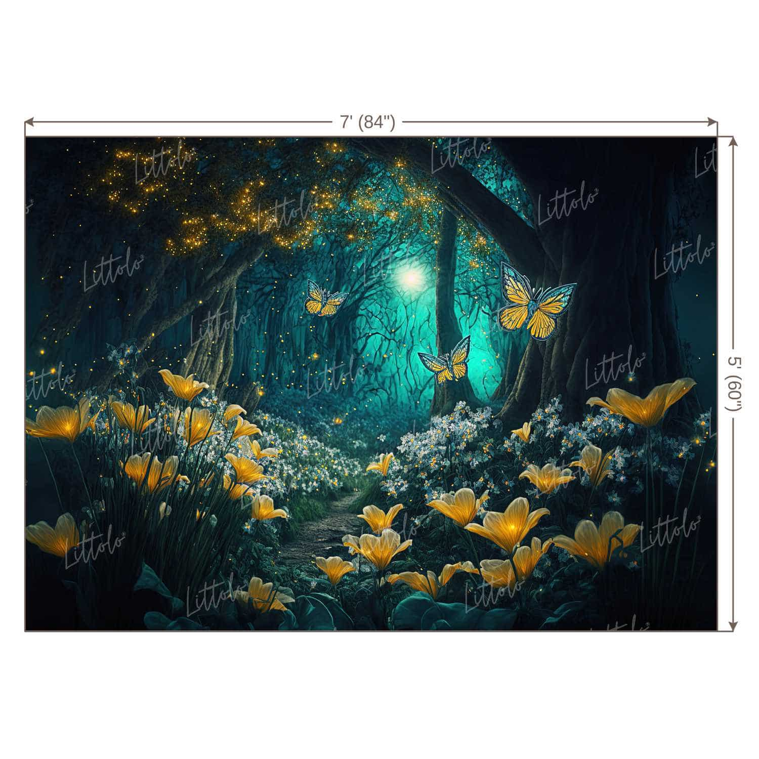 LB0825 Dark Theme Forest Backdrop