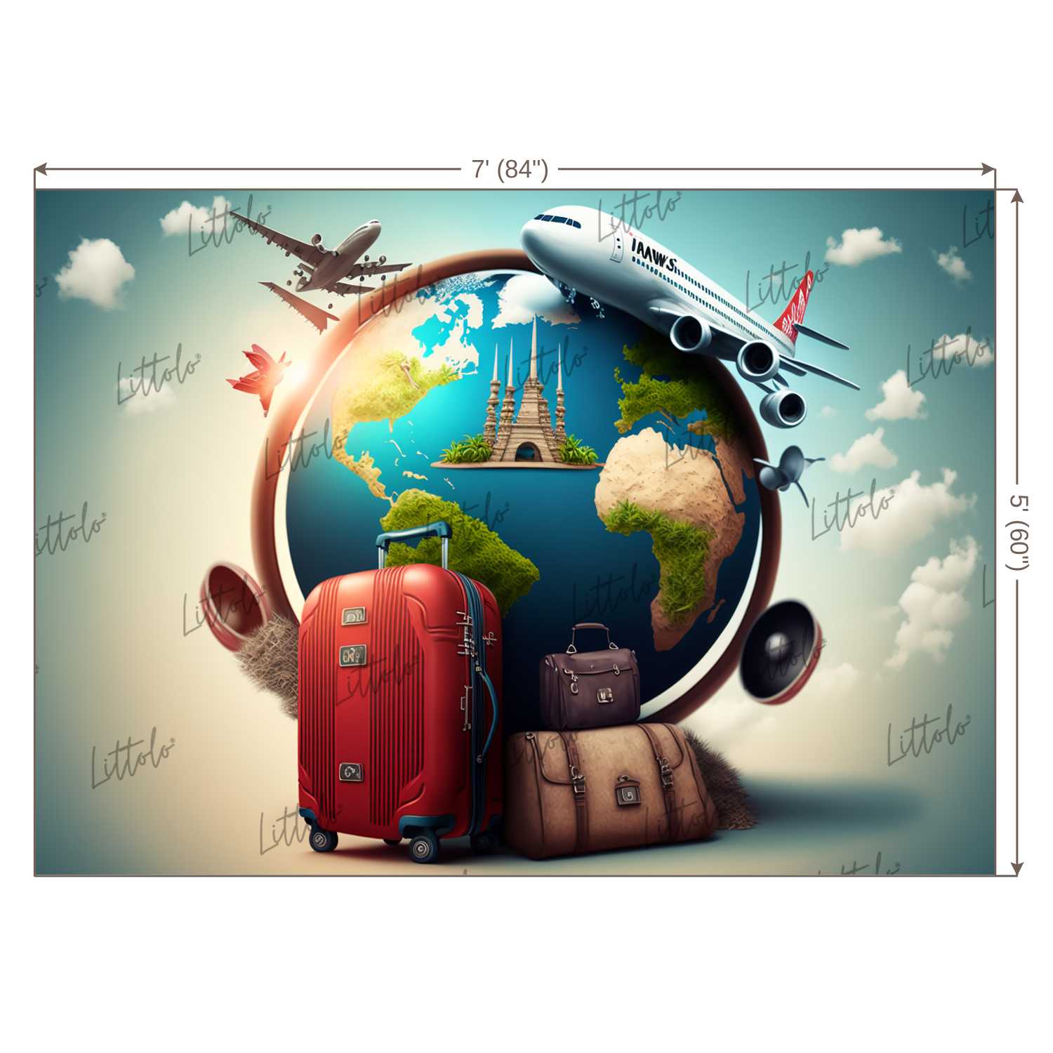 LB0828 World Travel Backdrop