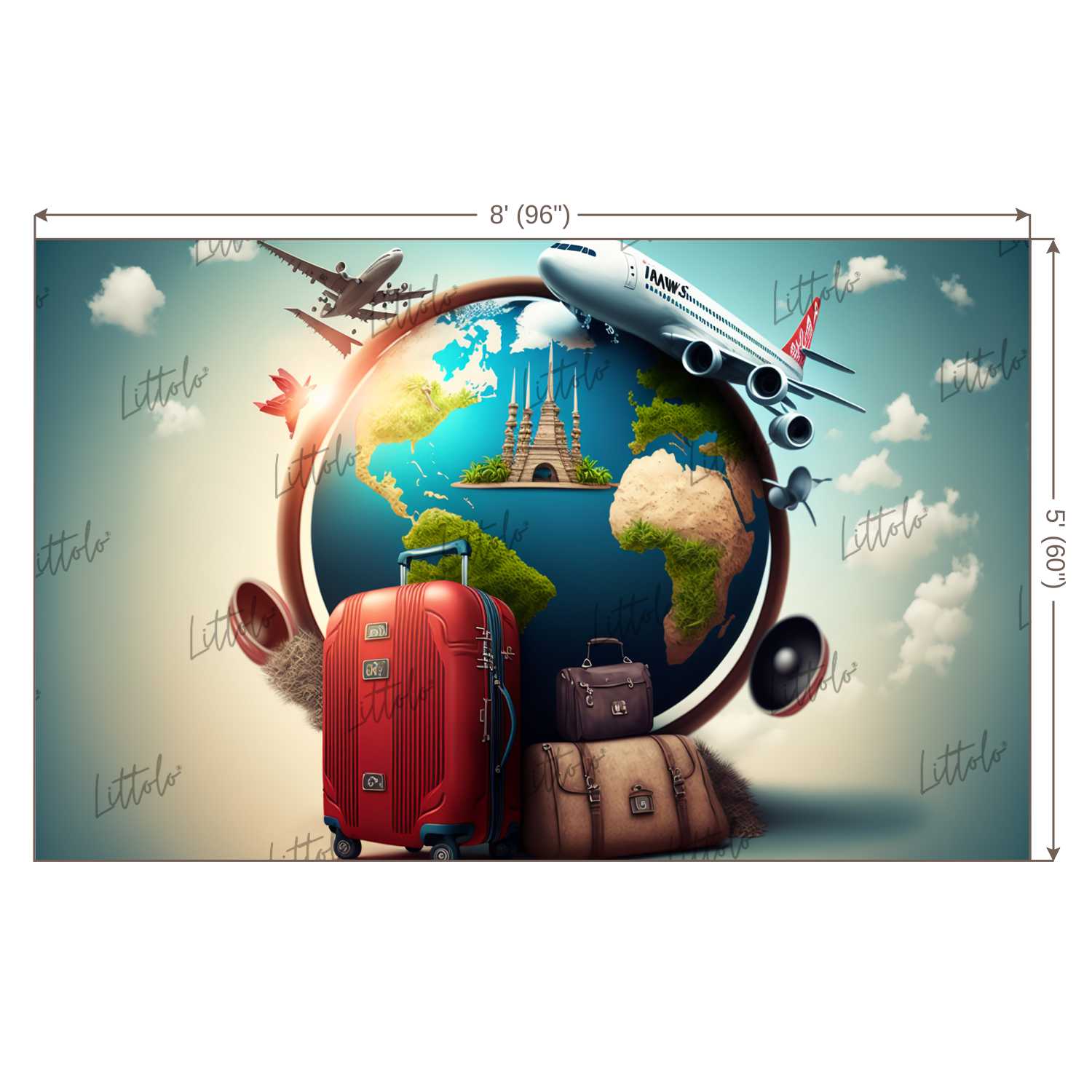 LB0828 World Travel Backdrop