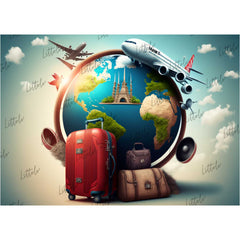 LB0828 World Travel Backdrop