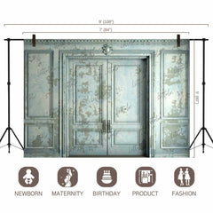 LB0838 Rustic Door Backdrop