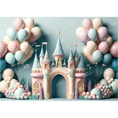 LB0851 Balloons Garland Unicorn Backdrop