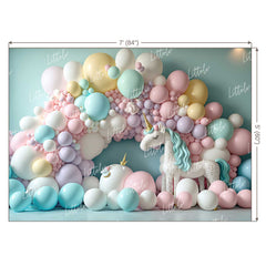 LB0855 Balloons Garland Unicorn Backdrop