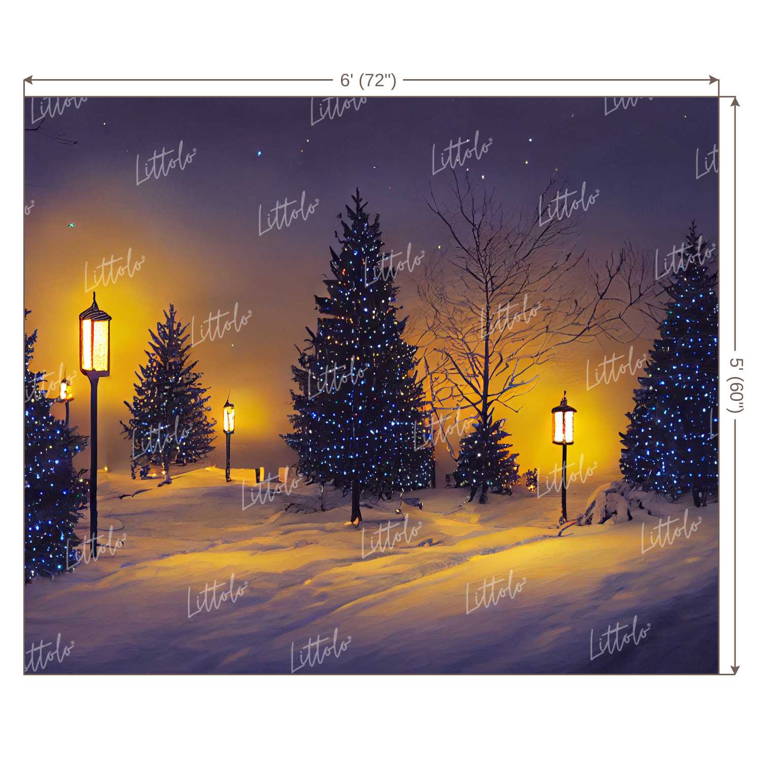 LB0859 Christmas Evening Backdrop