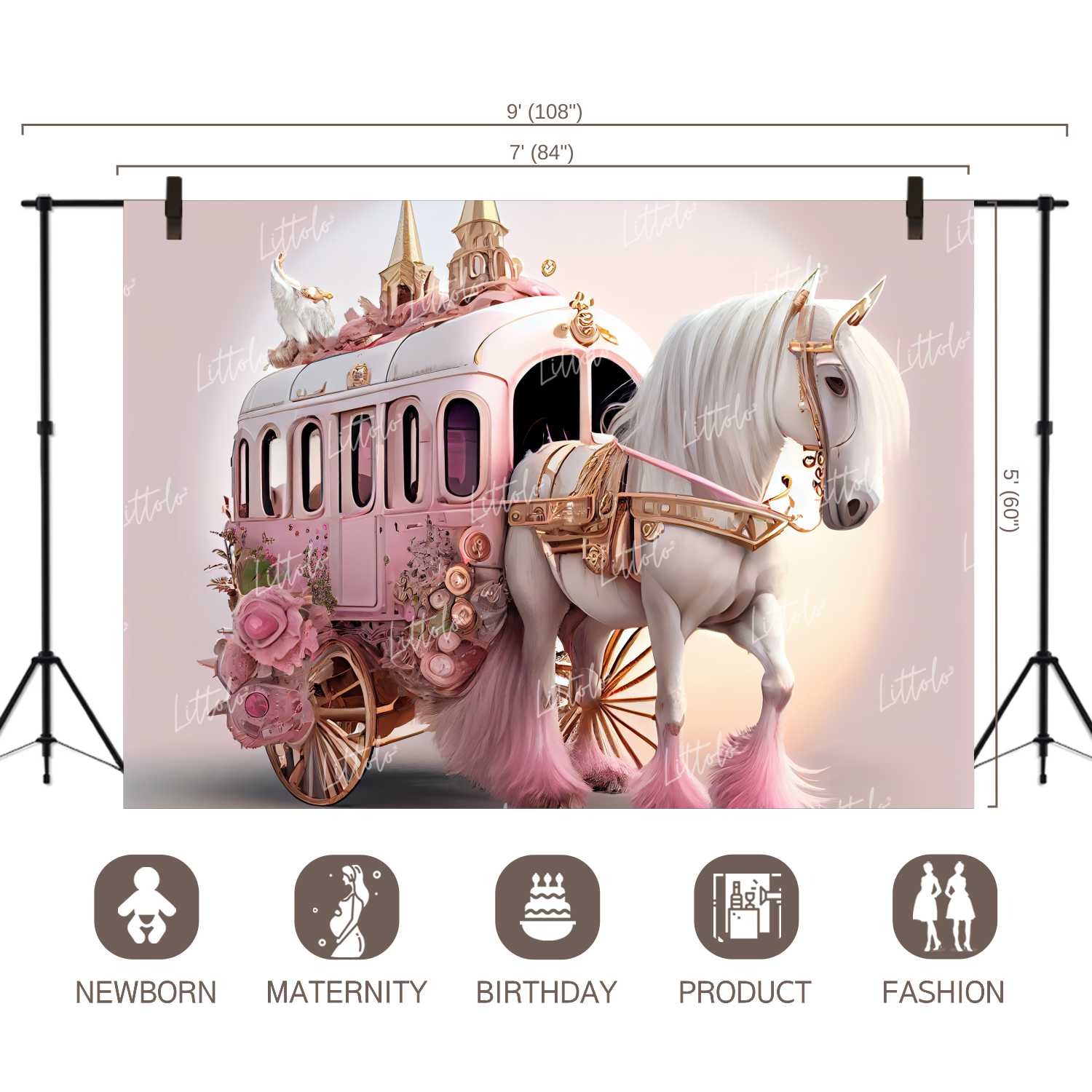 LB0861 Unicorn Backdrop