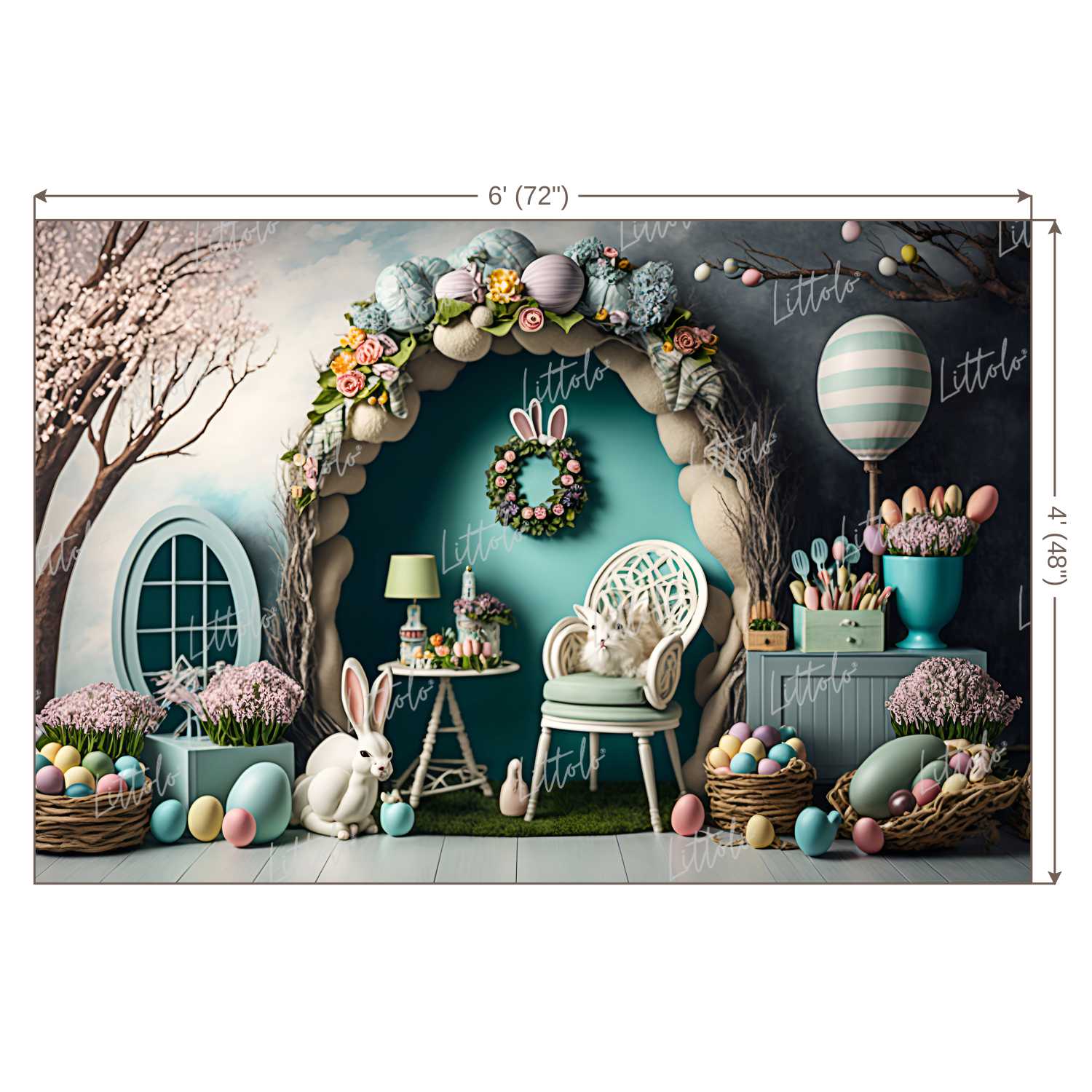 LB0866 Easter Doorway Backdrop