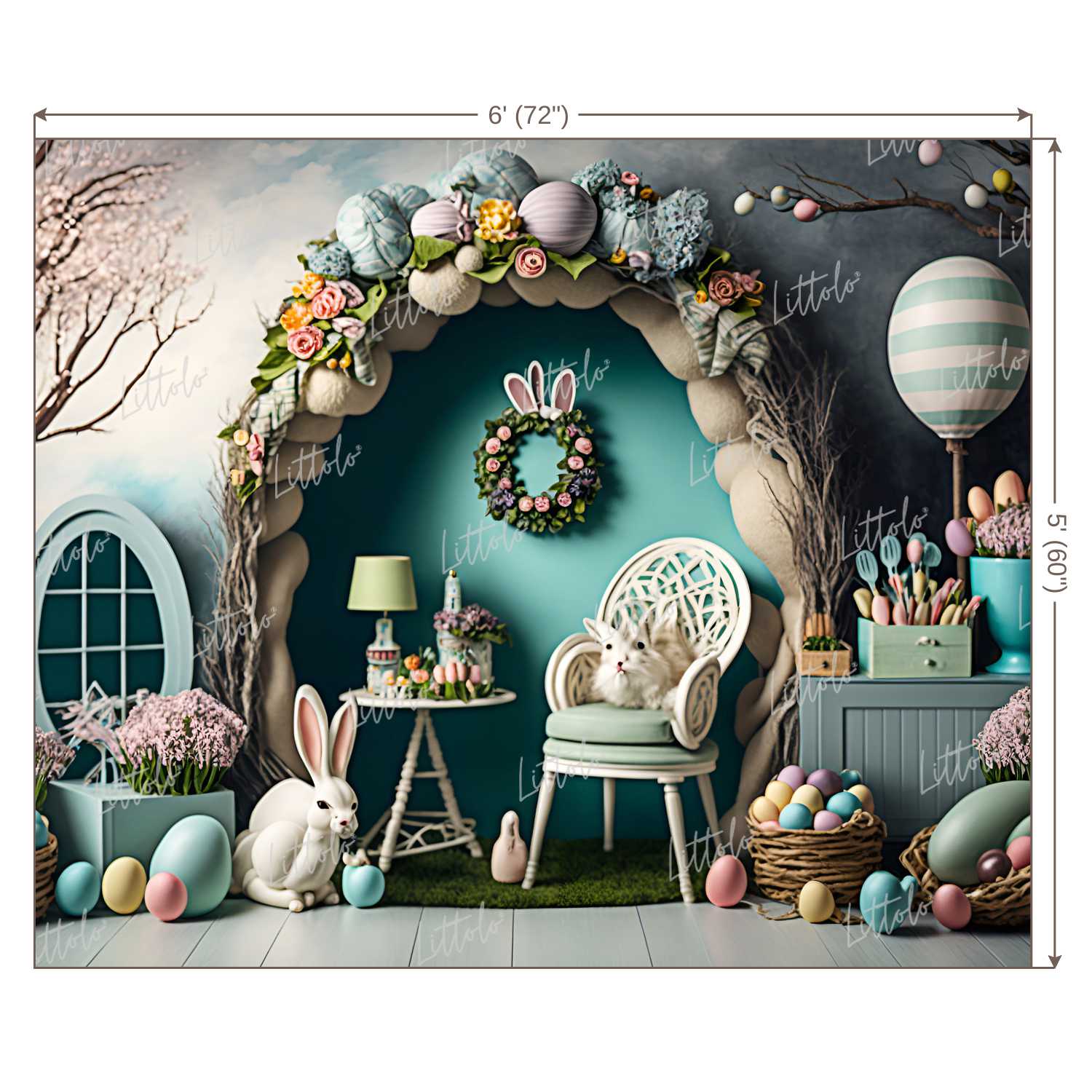 LB0866 Easter Doorway Backdrop