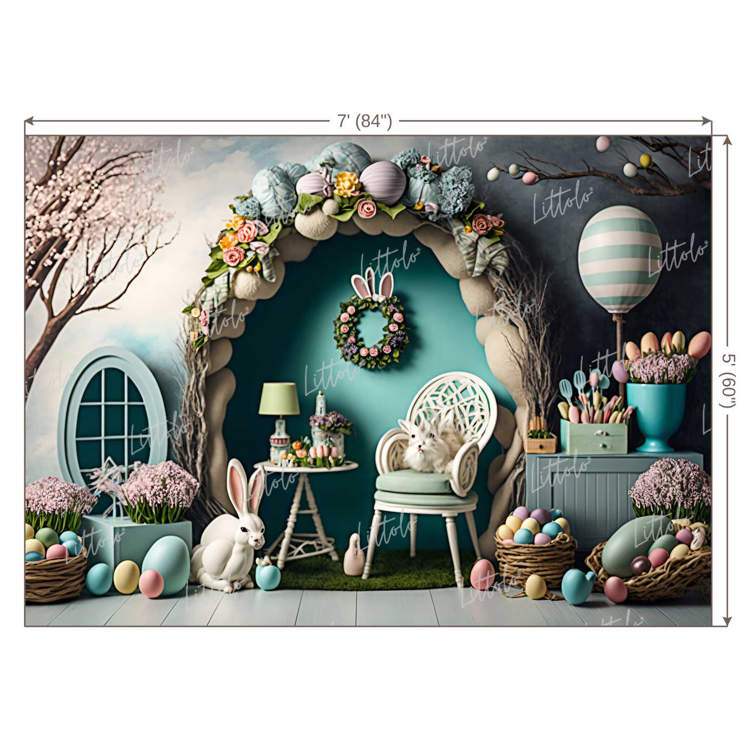 LB0866 Easter Doorway Backdrop