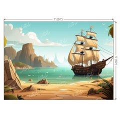 LB0881 A Pirate Ship Backdrop