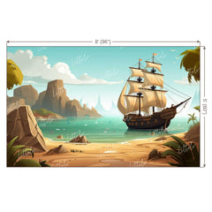 LB0881 A Pirate Ship Backdrop