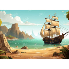 LB0881 A Pirate Ship Backdrop