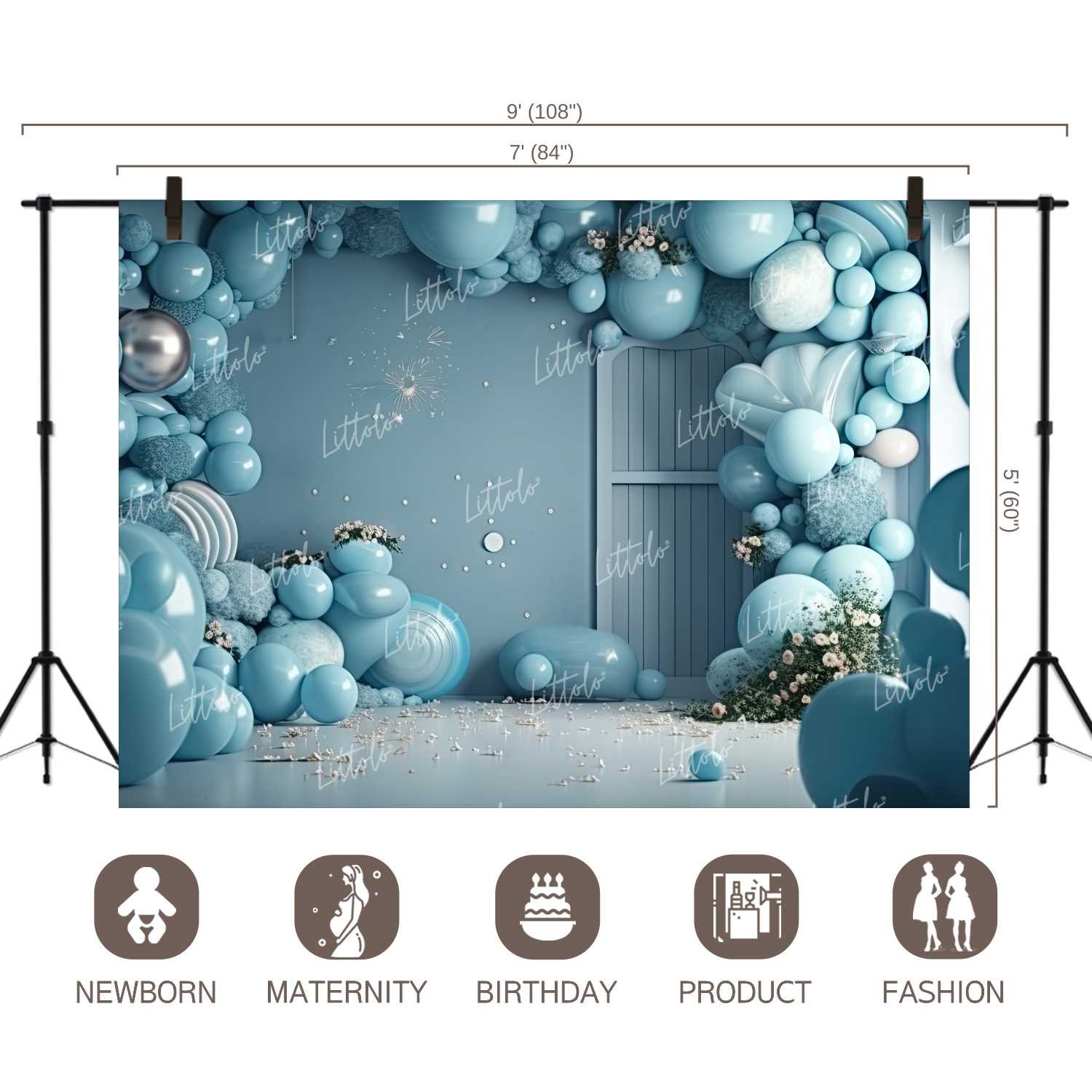 LB0882 Birthday Decor Backdrop