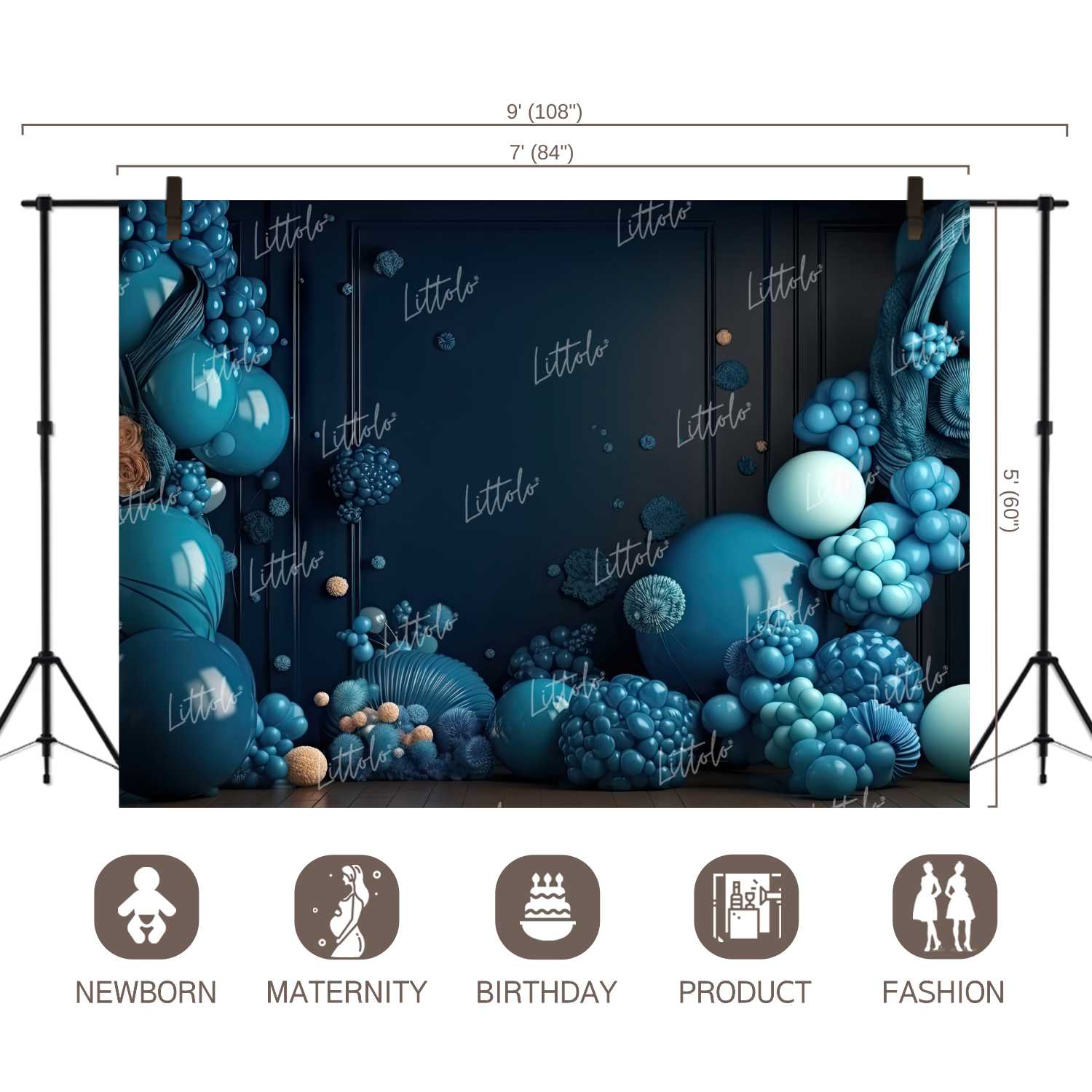 LB0883 Birthday Decor Backdrop