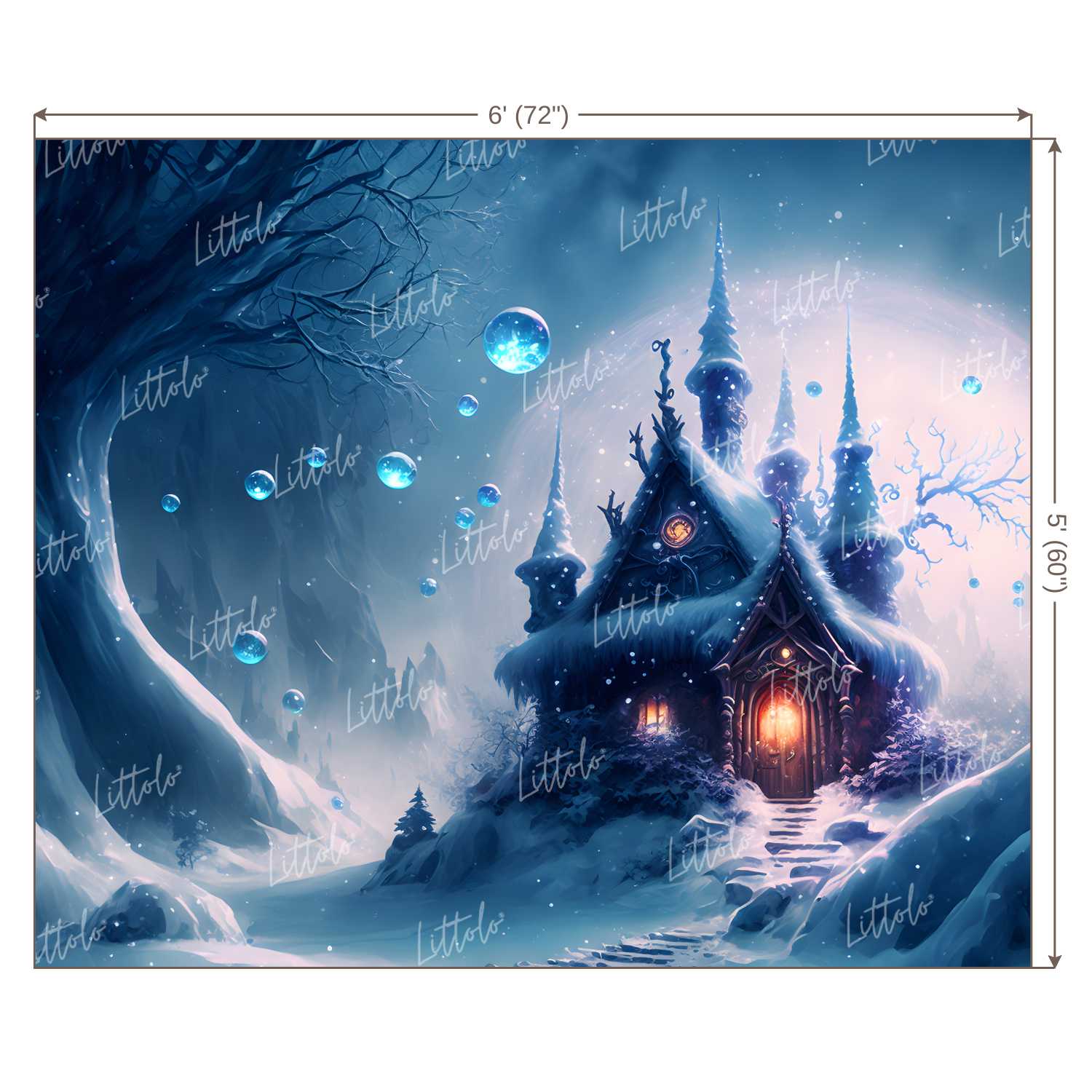 LB0888 Snowstorm Fantasy Backdrop