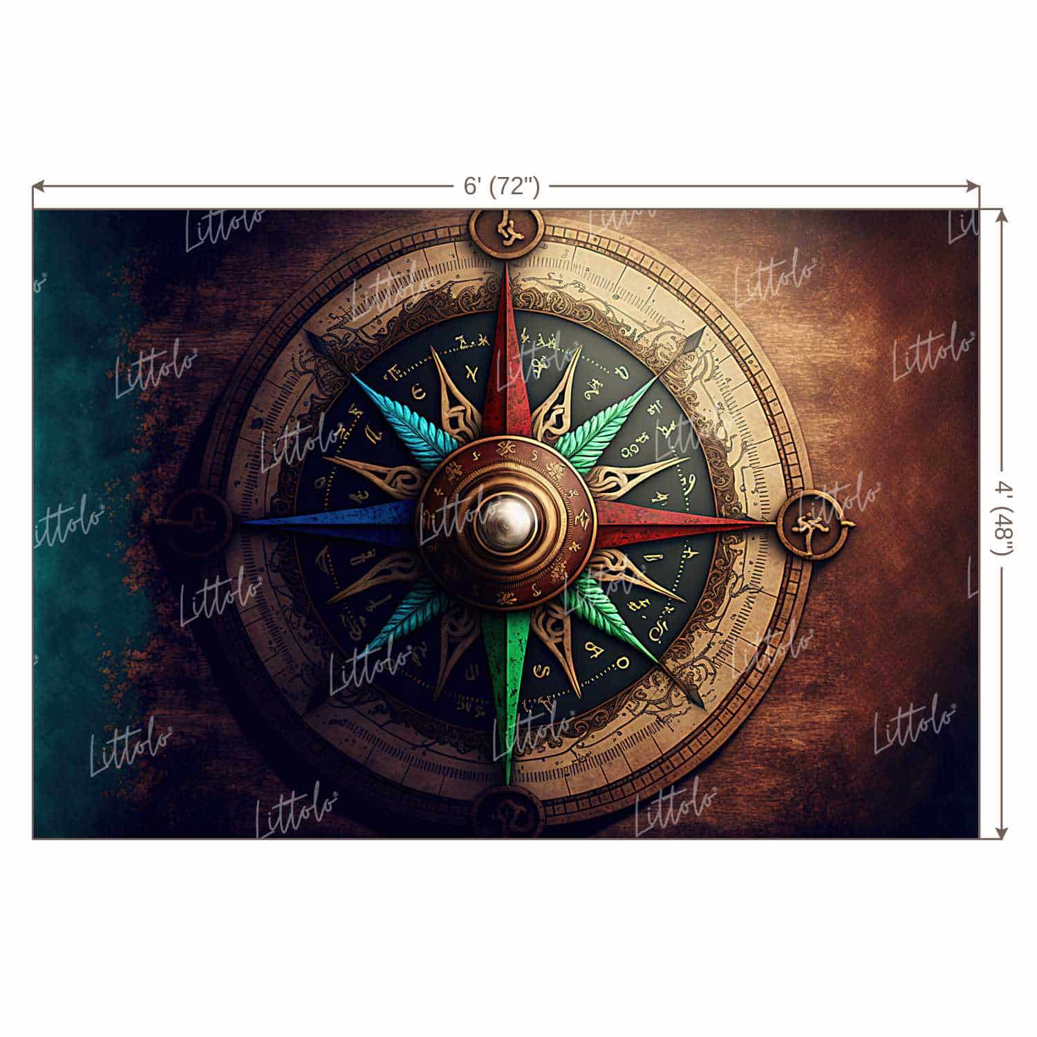 LB0896 Compass Theme Backdrop