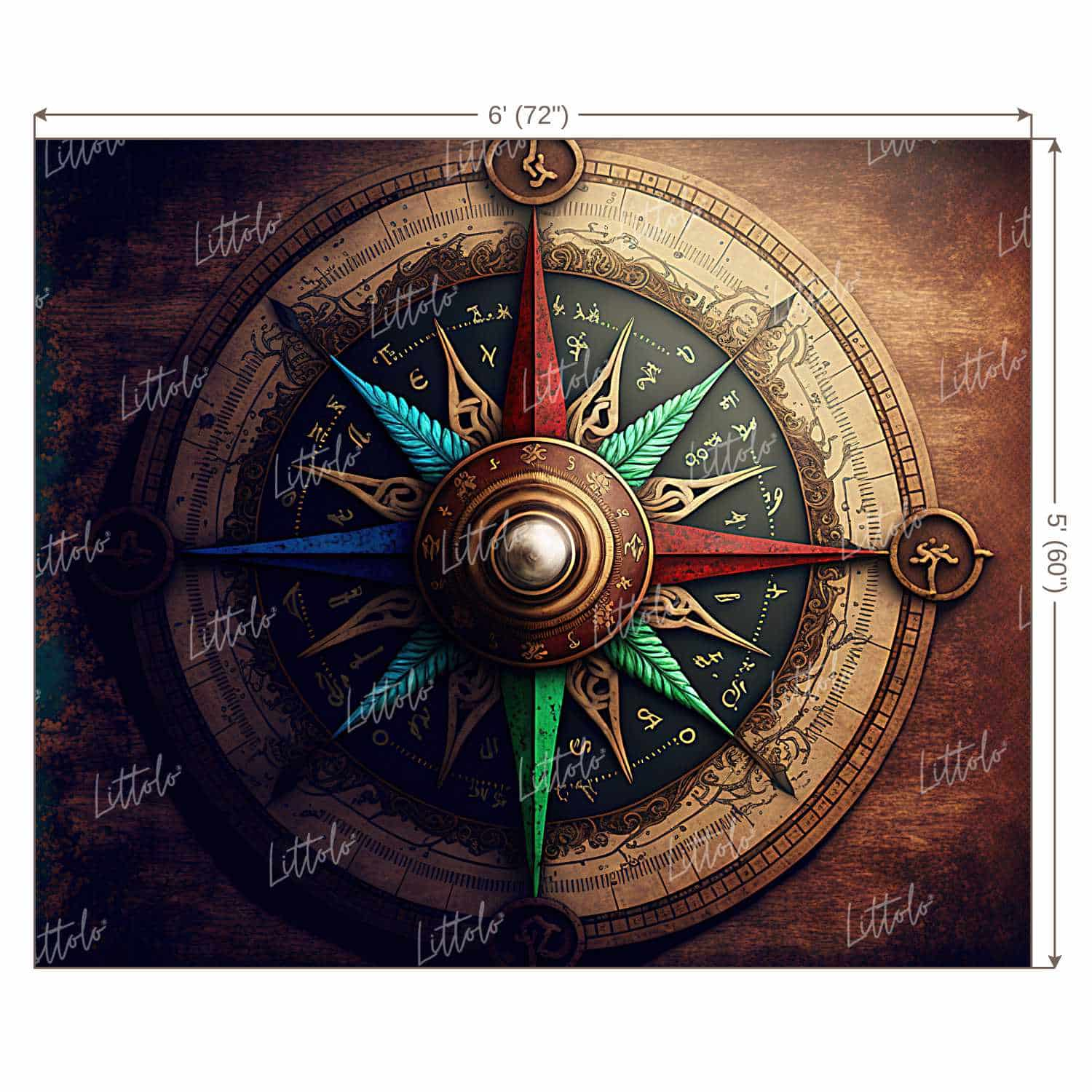 LB0896 Compass Theme Backdrop