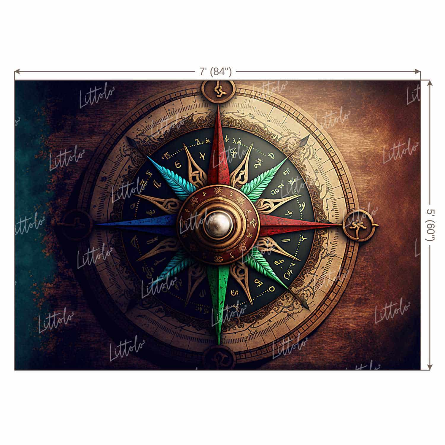 LB0896 Compass Theme Backdrop