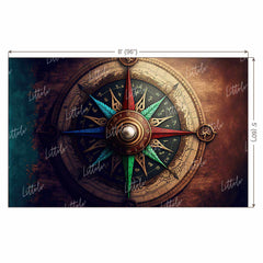 LB0896 Compass Theme Backdrop