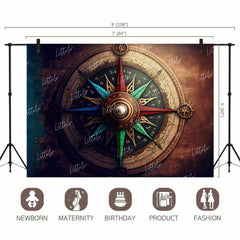 LB0896 Compass Theme Backdrop