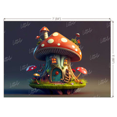 LB0898 Mushroom House Backdrop